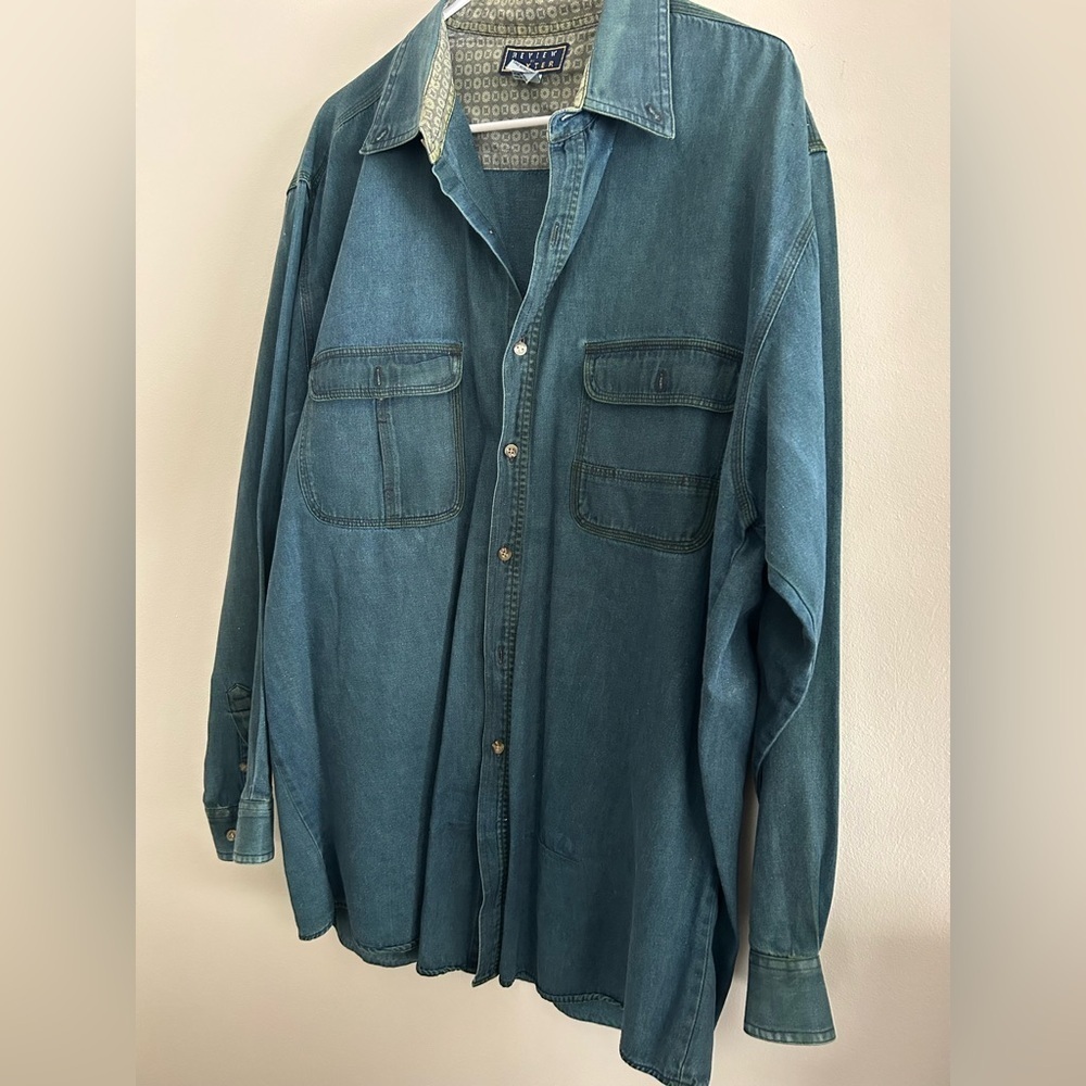Vintage 90s Review by Baxter Denim Button-Up Shirt – Made in Australia